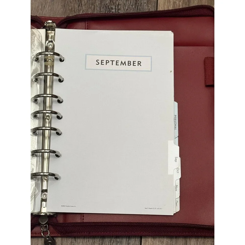 Franklin Covey 365 Faux Leather 7 Ring Classic Planner Retractable Handles